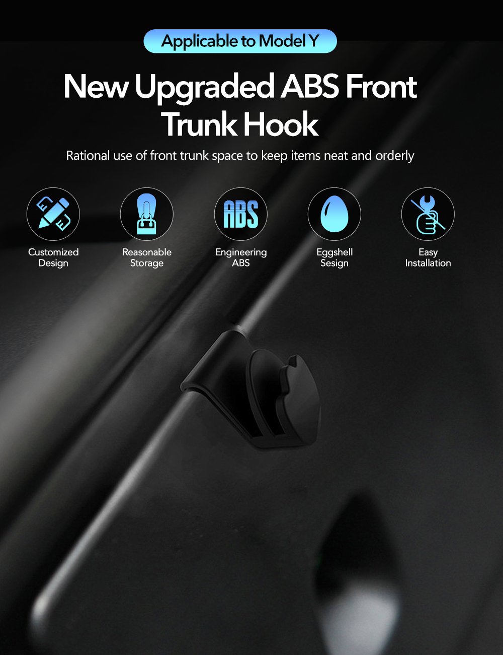 Front Trunk Hook for Tesla Model Y (2pcs)