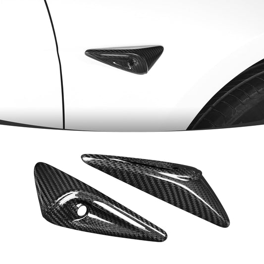 Full Side Camera Covers for Tesla Model 3 / Y - Carbon Fiber Exterior Mods
