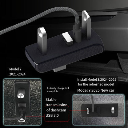 Glove Box USB Hub for Model Y Juniper & Model 3 Highland