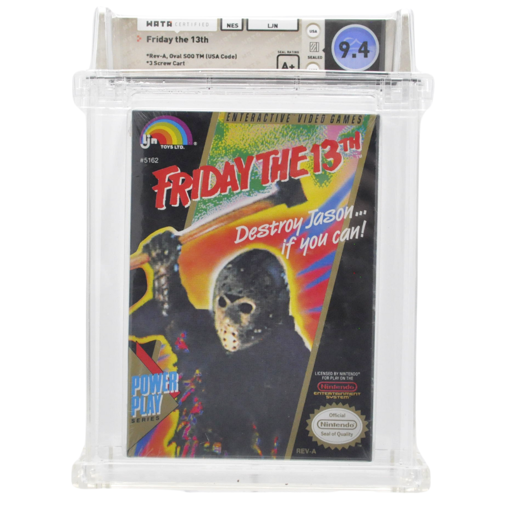 Graded NES Cart in Box (Sealed) - Friday The 13th WATA 9.4/A+