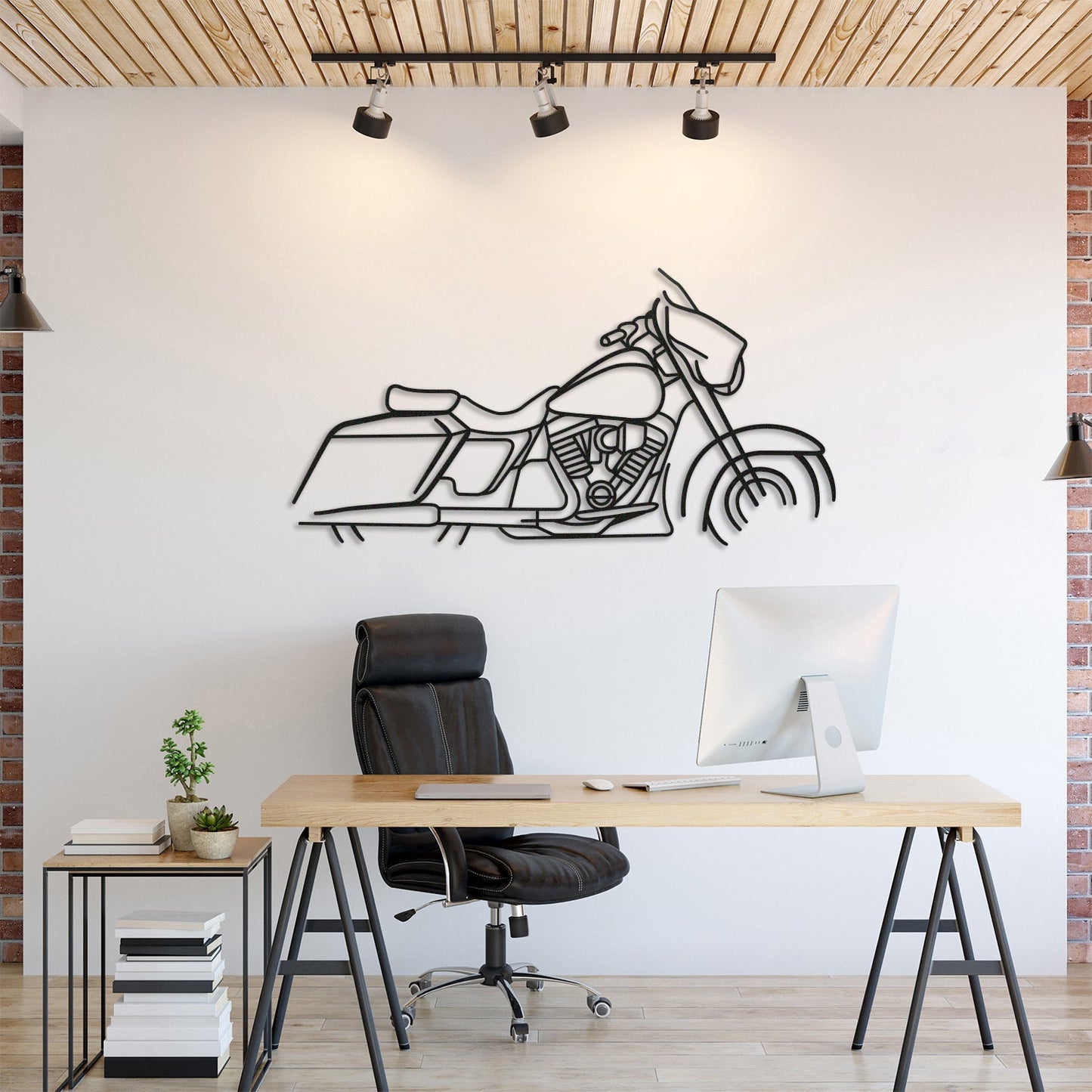 Harley Davidson Street Glide Metal Motorcycle Wall Art - MT1094