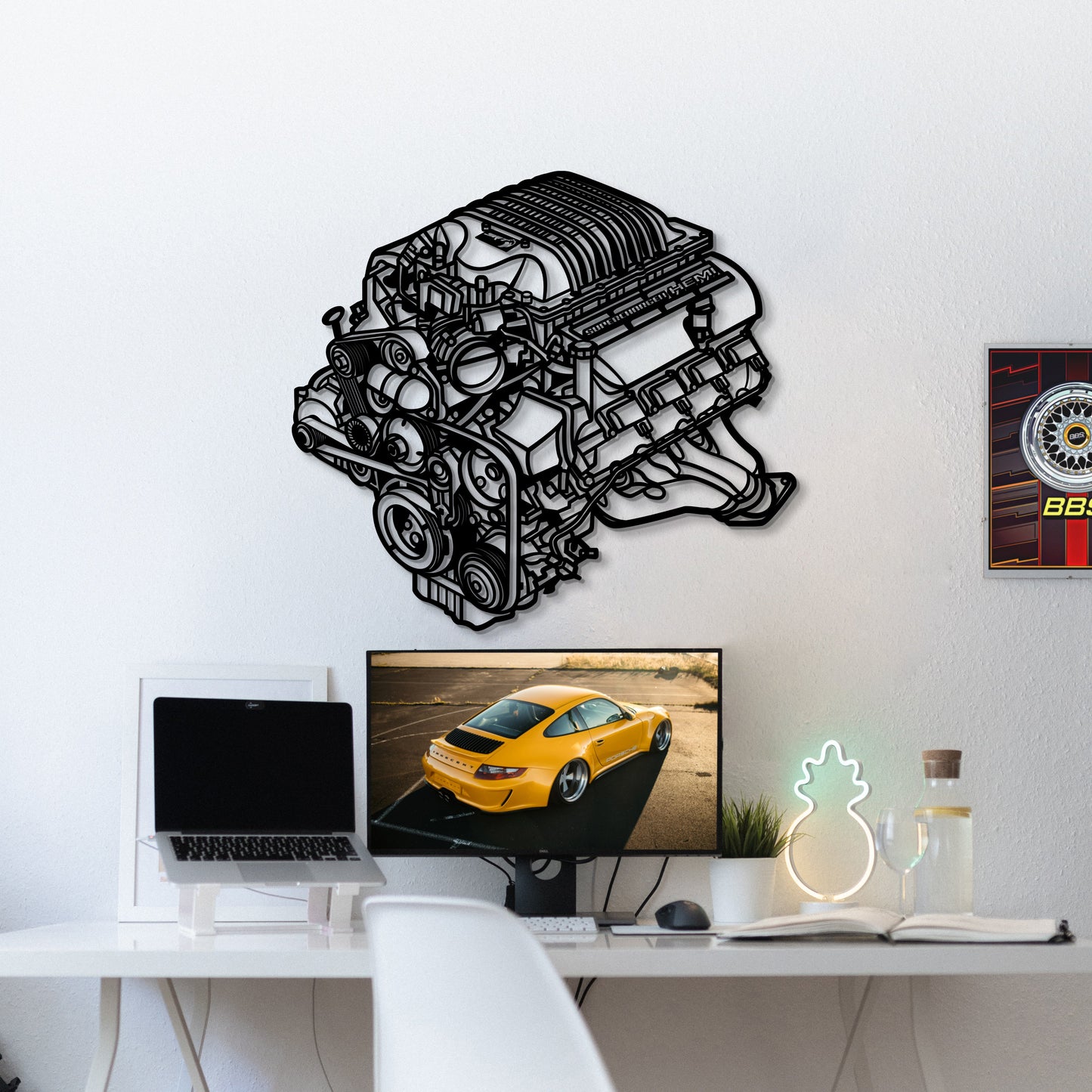 2018 Challenger HEMI Metal Engine Block Wall Art - MTEB-0002