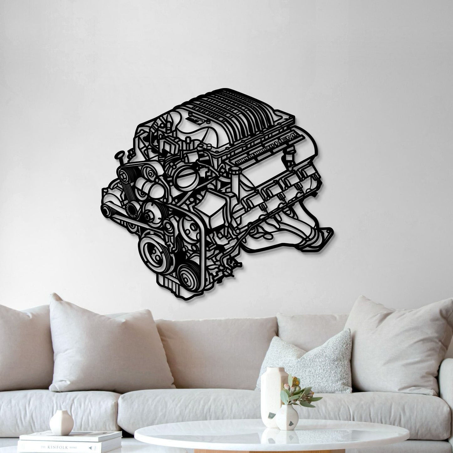 2018 Challenger HEMI Metal Engine Block Wall Art - MTEB-0002