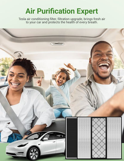HEPA Upper Lower Air Filter for Tesla Model Y (4 PCS)