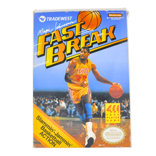 NES Cart Complete in Box - Magic Johnson's Fast Break