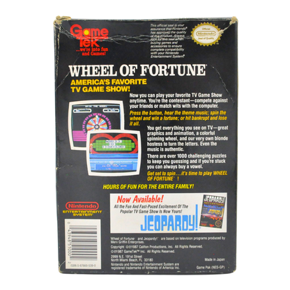 NES Cart Complete in Box - Wheel of Fortune