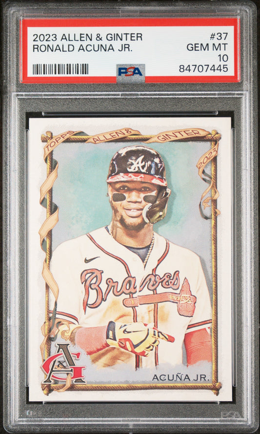 2023 TOPPS ALLEN & GINTER RONALD ACUNA JR.  #37 - PSA 10