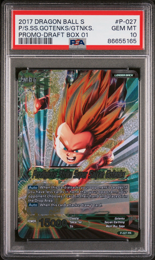 2017 DRAGON BALL SUPER 1 PRDGS STRK SS GOTENKS #P-027 - PSA 10