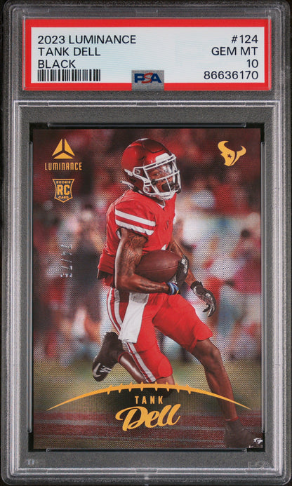 2023 PANINI LUMINANCE TANK DELL BLACK #124 - PSA 10 ROOKIE CARD
