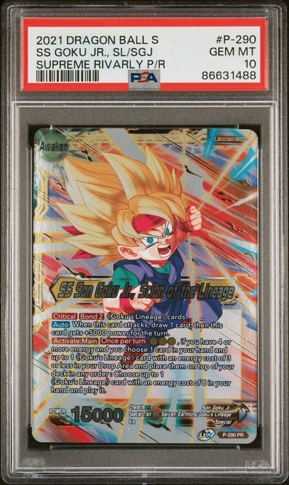 2021 DRAGON BALL SUPER SS GOKU JR., SL/SGJ #P-290 - PSA 10