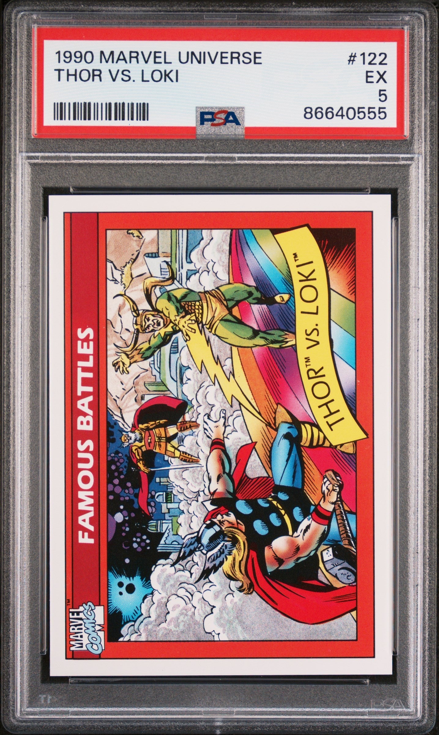 1990 MARVEL UNIVERSE THOR VS. LOKI  #122 - PSA 5