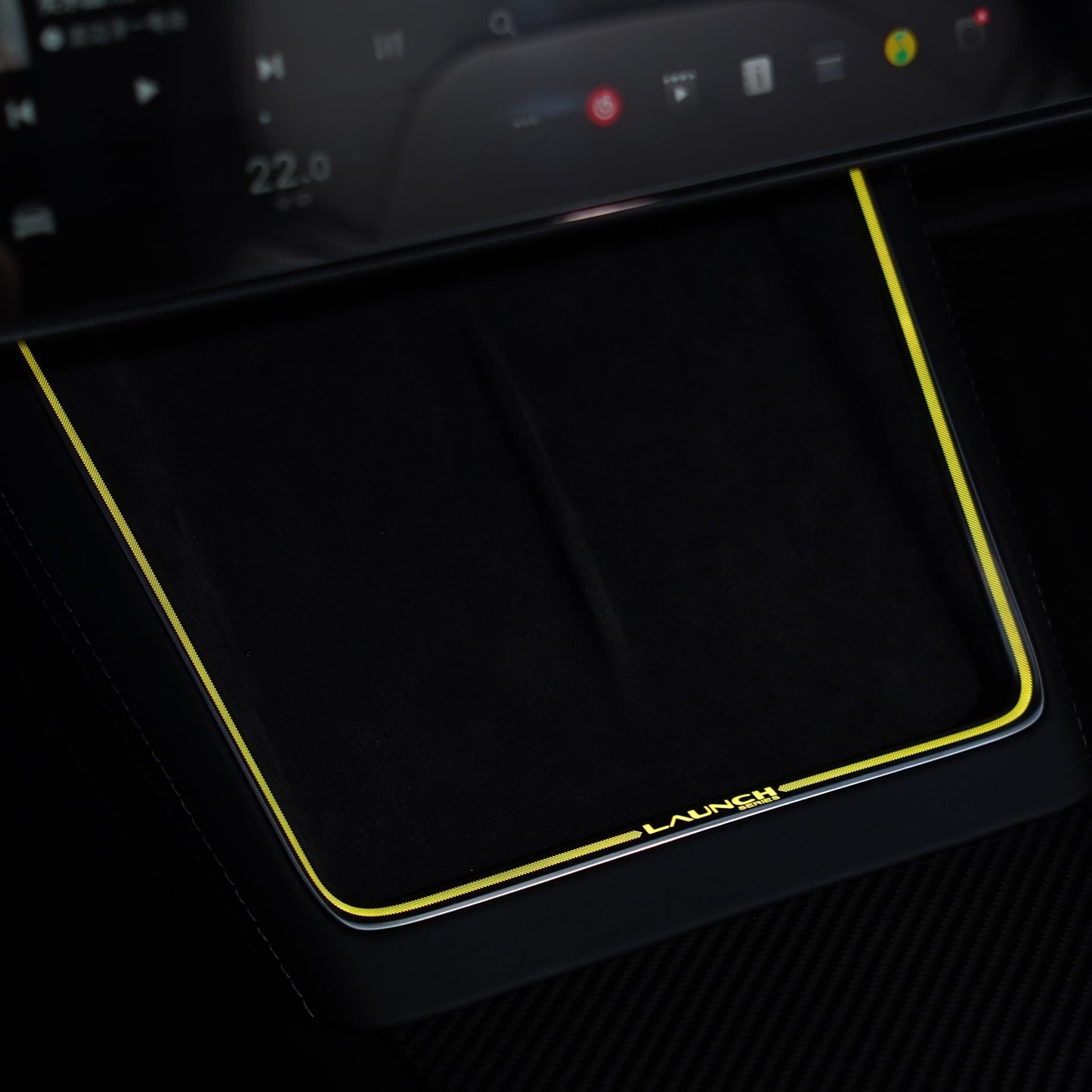 Laser-Carved Ambient Light for Model Y Juniper Wireless Charging Port