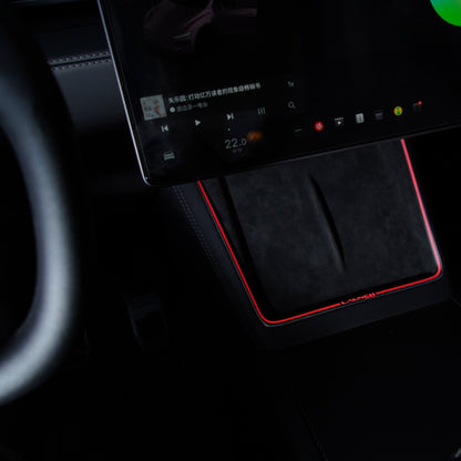 Laser-Carved Ambient Light for Model Y Juniper Wireless Charging Port