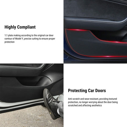 Leather Door Protector Anti-Kick  Mat for Tesla Model Y 2020-2025.03