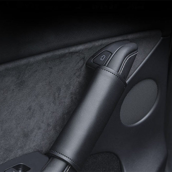 Leather Inner Door handle Cover for Tesla Model 3 Model Y (4 pcs)