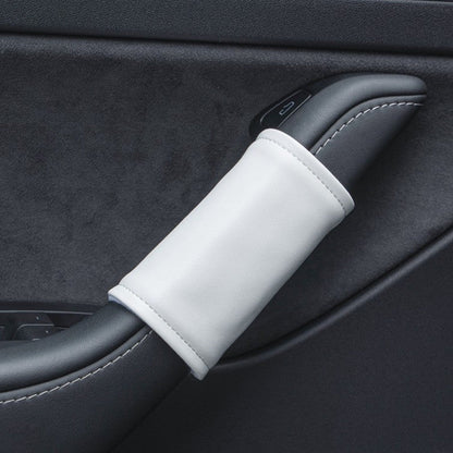 Leather Inner Door handle Cover for Tesla Model 3 Model Y (4 pcs)