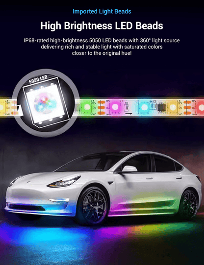 LED Chassis Ambient Lights for Tesla Model 3/Y (4PCS)