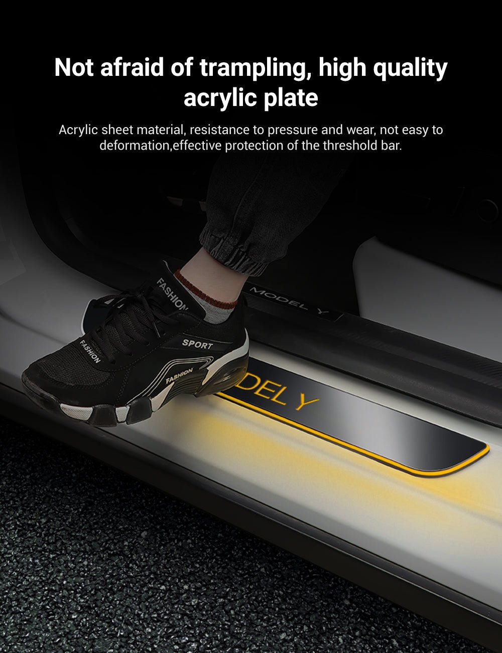 LED Colorful Lights illuminated Door Sills for Tesla Model Y/3/S/X