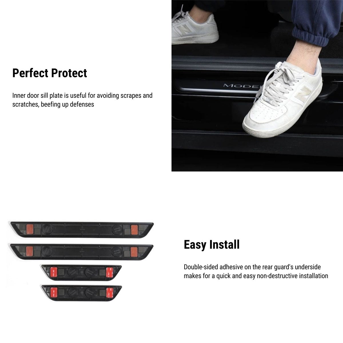 LED Illuminated Door Sills Protector Front & Rear for Model Y / 3