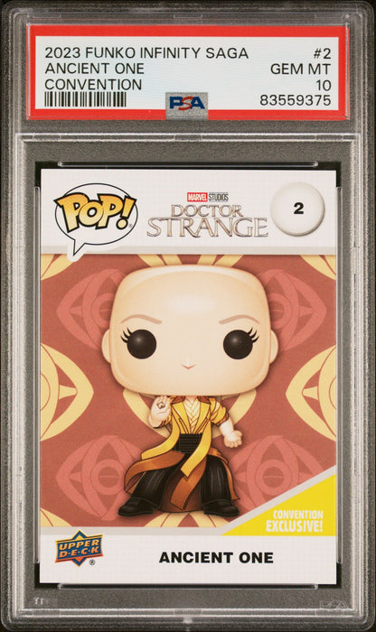 2023 UPPER DECK FUNKO POP MARVEL  ANCIENT ONE CONVENTION #2  PSA 10