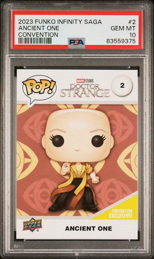 2023 UPPER DECK FUNKO POP MARVEL  ANCIENT ONE CONVENTION #2  PSA 10