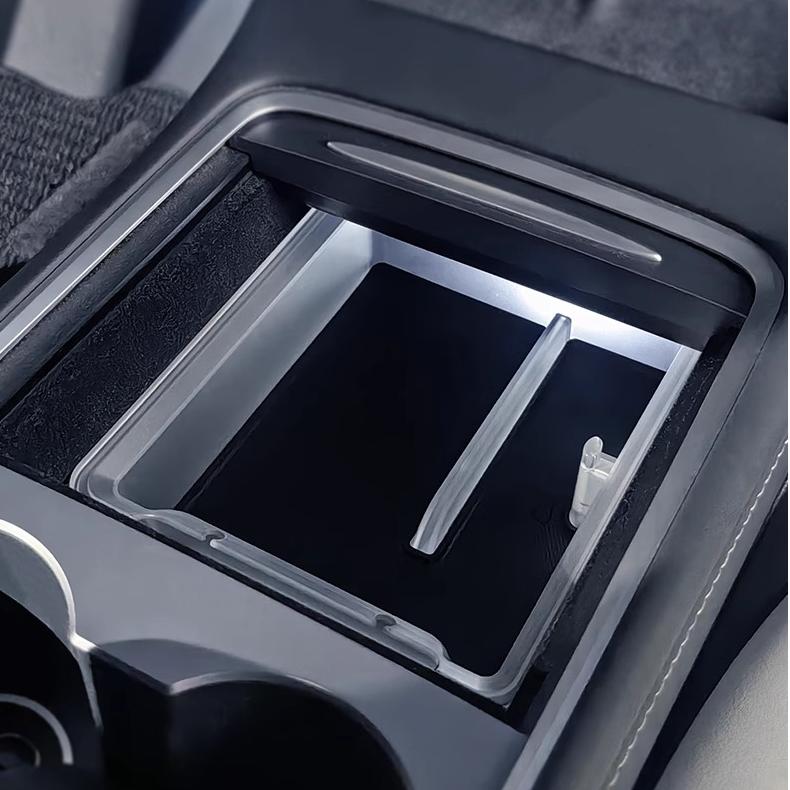 Luminous Center Console Storage Organizer for Model Y Juniper / Model 3 Highland (2PCS)