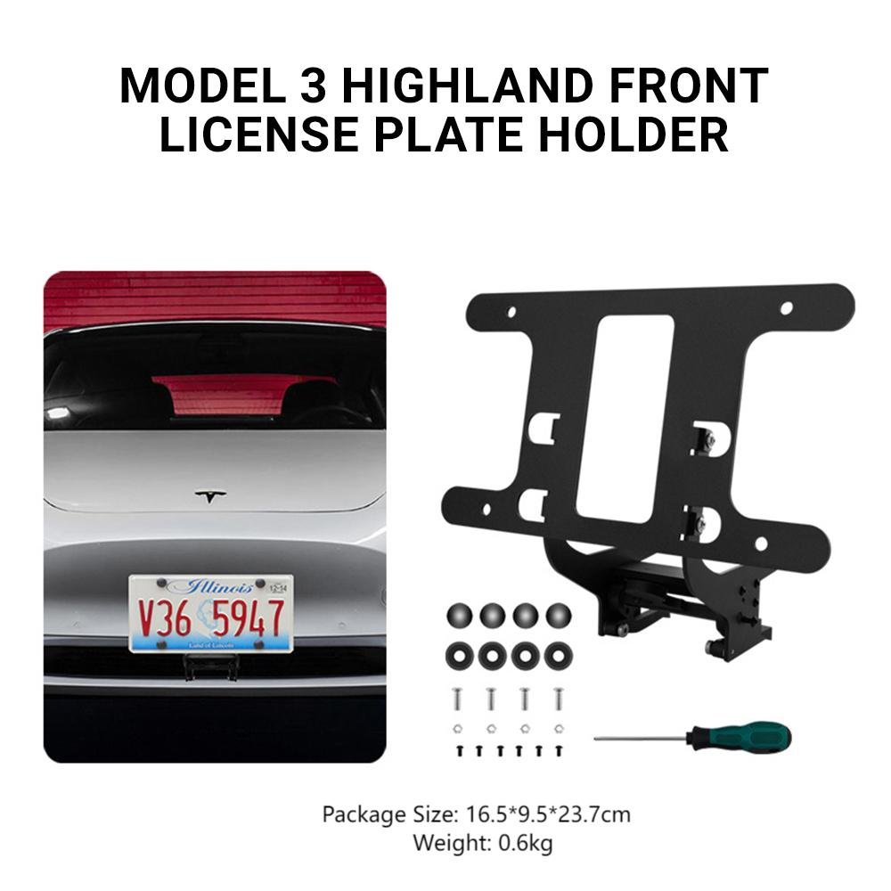 Model 3 Highland US Standard License Plate Holder | Aluminum Bracket
