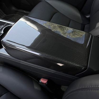 TESERY Model Y / 3 Armrest Cover - Dry Carbon Fiber Interior Mods