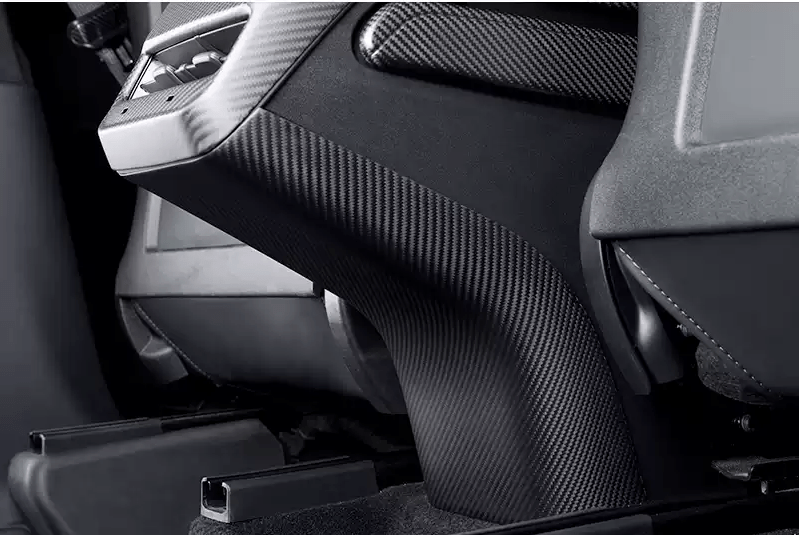 Model 3 / Y Backseat Center Console Base Cap - Carbon Fiber Interior Mods