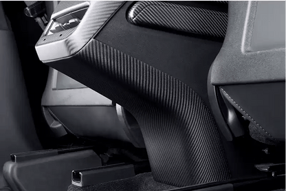 Model 3 / Y Backseat Center Console Base Cap - Carbon Fiber Interior Mods