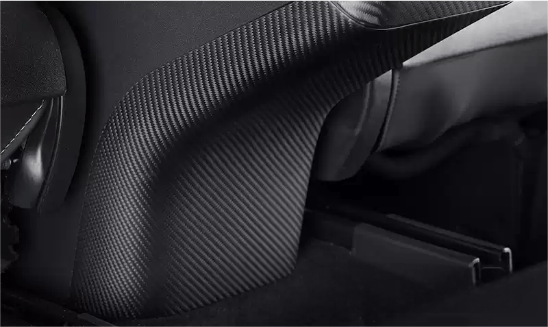 Model 3 / Y Backseat Center Console Base Cap - Carbon Fiber Interior Mods