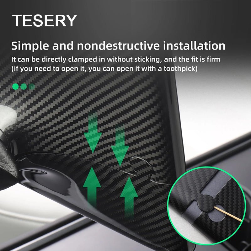 Model 3 / Y Display Cover - Carbon Fiber Interior Mods