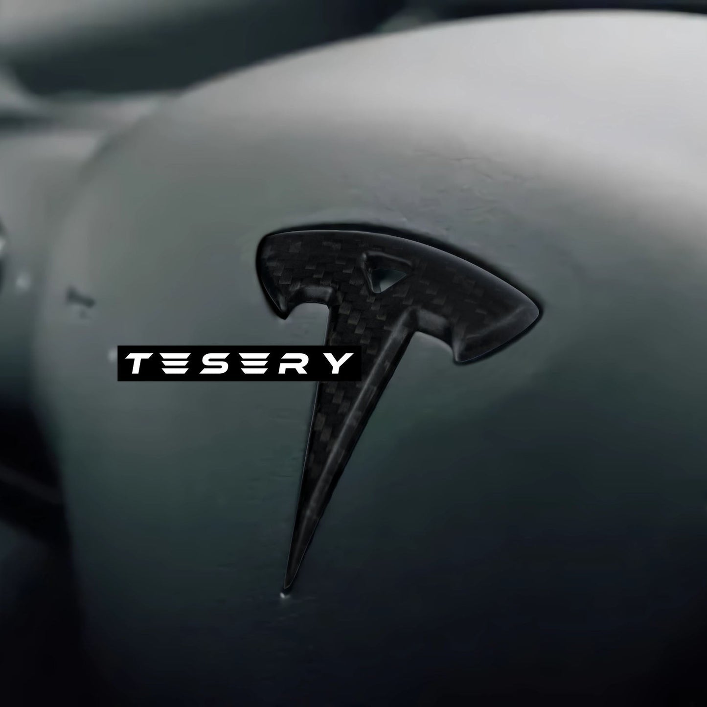 Model 3 / Y Steering Wheel Logo Cover - Carbon Fiber Interior Mods