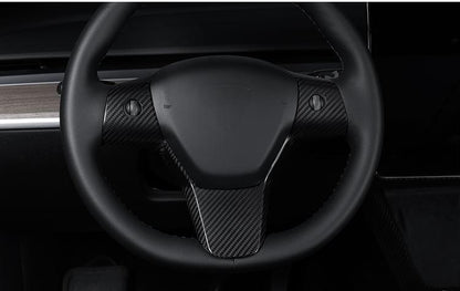 Model 3 / Y Steering Wheel Patch - Carbon Fiber Interior Mods