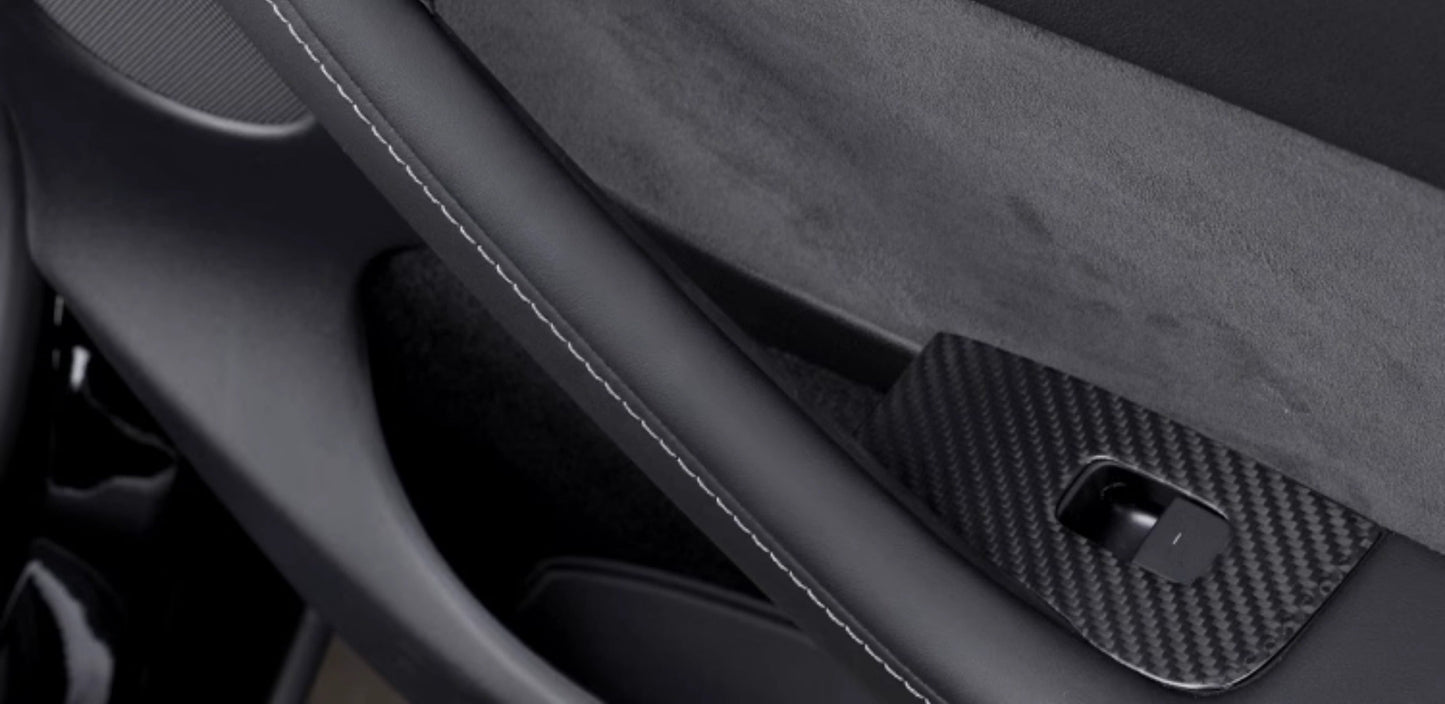 Model 3 / Y Window & Door Switch Covers - Carbon Fiber Interior Mods（Left & Right Hand）