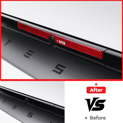 Model Y Juniper Rear Trunk Button Sticker | Flexible Urethane Carbon Fiber