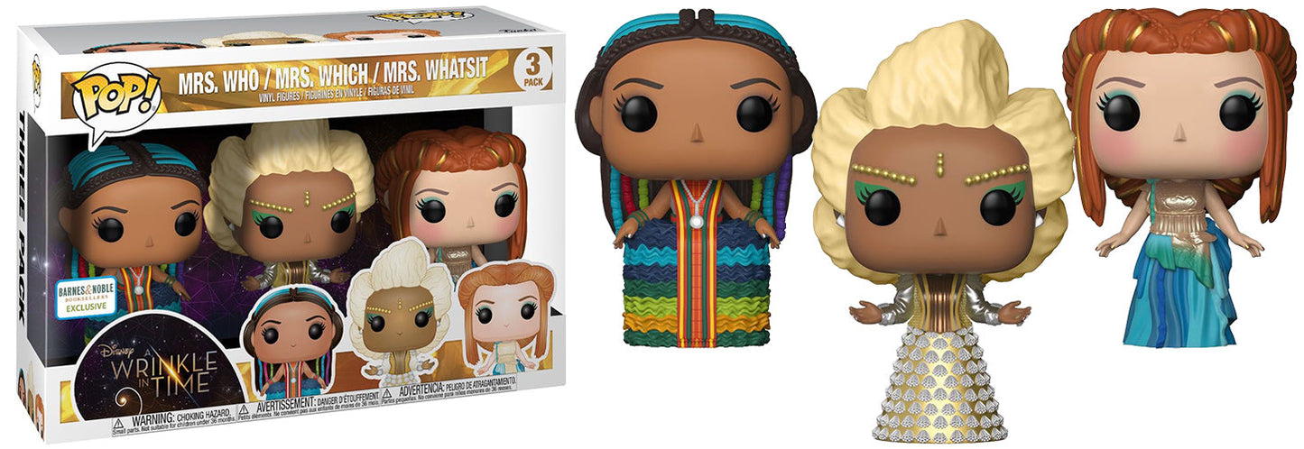 Mrs. Who, Mrs. Which & Mrs. Whatsit (A Wrinkle in Time) 3-pk - Barnes & Noble Exclusive