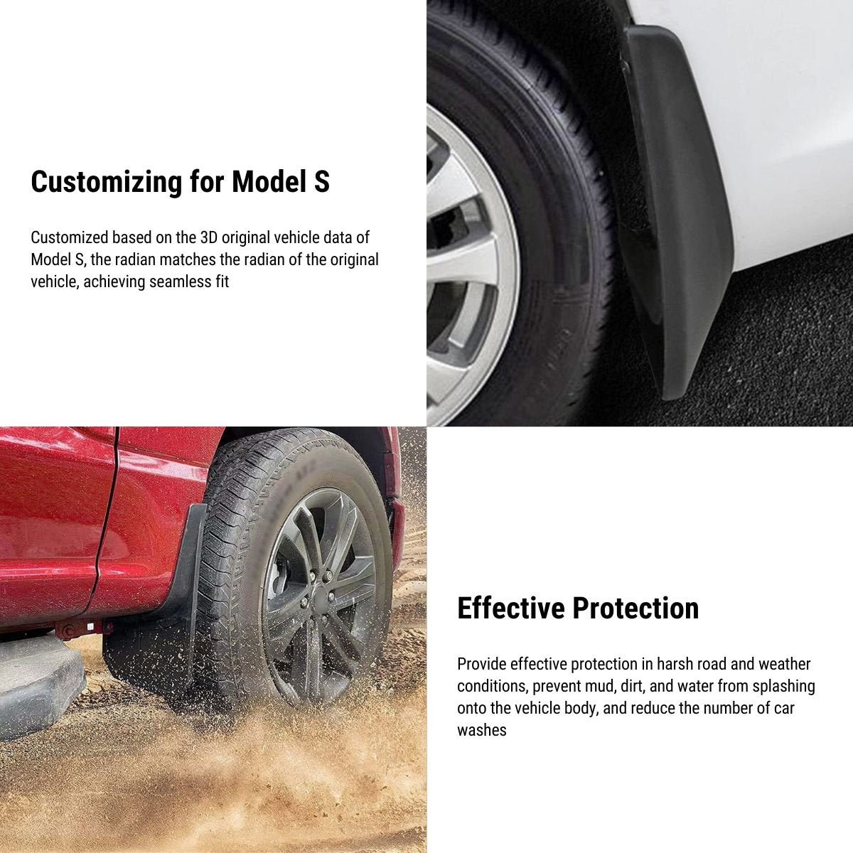 TESERY Mud Flaps for Model S/X