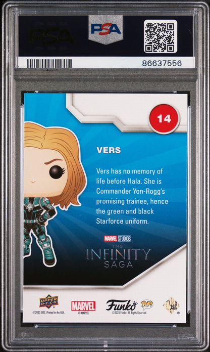 2023 UPPER DECK FUNKO POP MARVEL  VERS PLATINUM #14  PSA 10