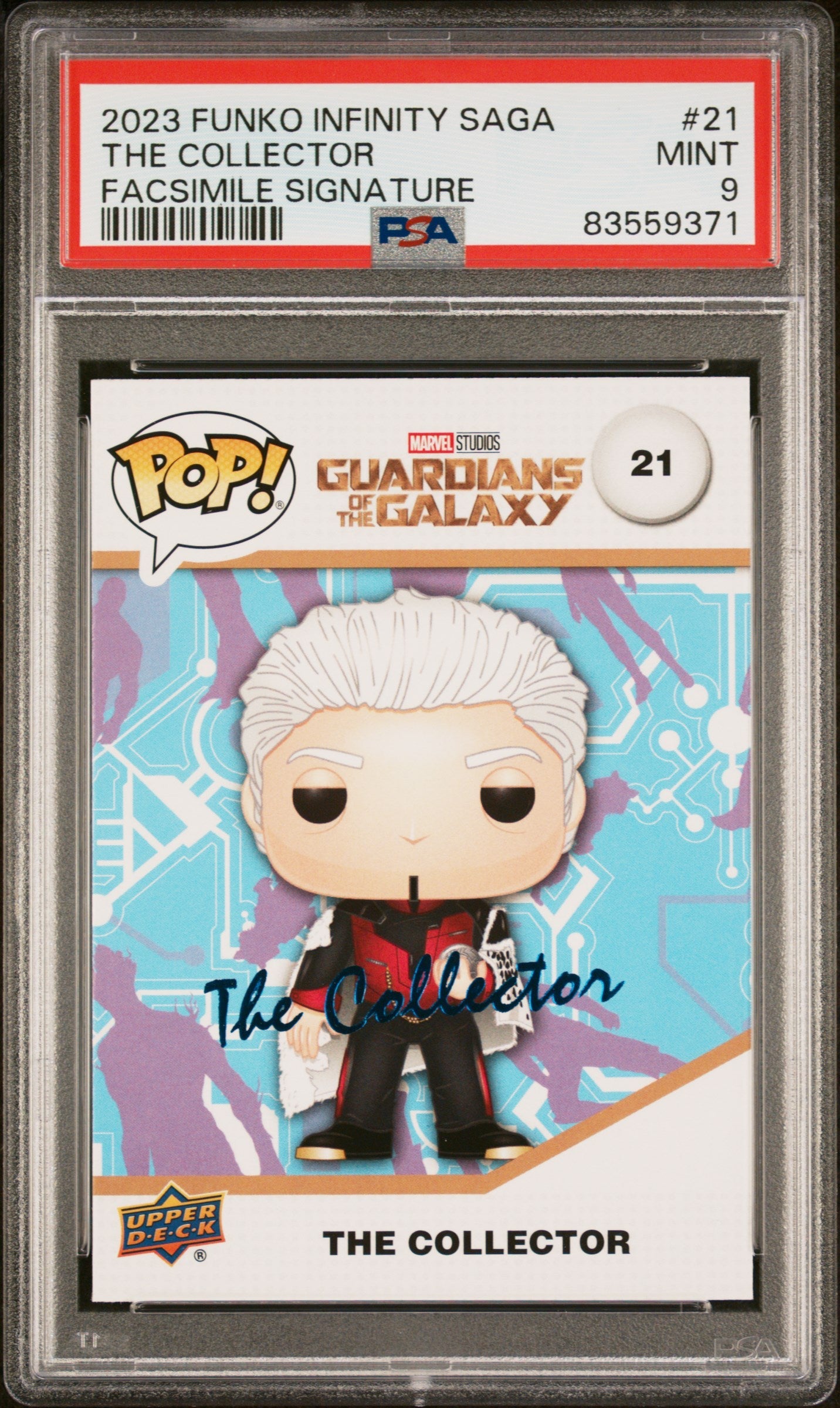 2023 UPPER DECK FUNKO POP MARVEL  THE COLLECTOR FACSIMILE SIGNATURE #21  PSA 9