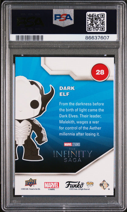 2023 UPPER DECK FUNKO POP MARVEL  DARK ELF  #28  PSA 10