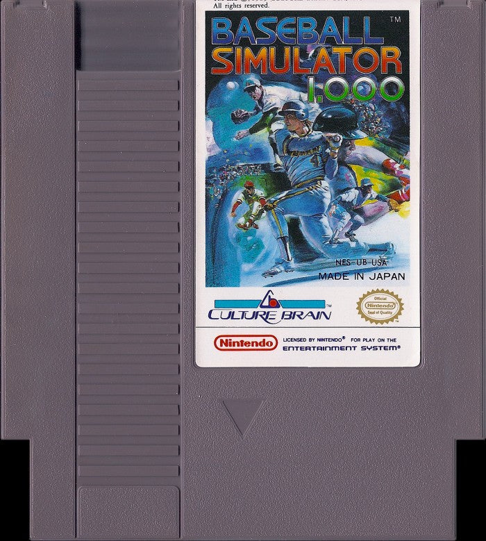 Loose NES Cart - Baseball Simulator 1000