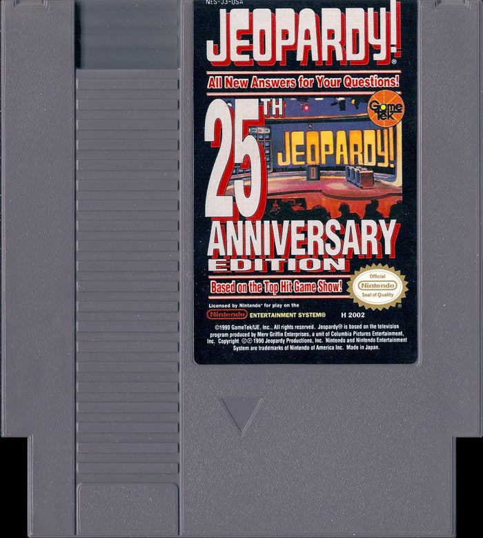 Loose NES Cart - Jeopardy 25th Anniversary Editon
