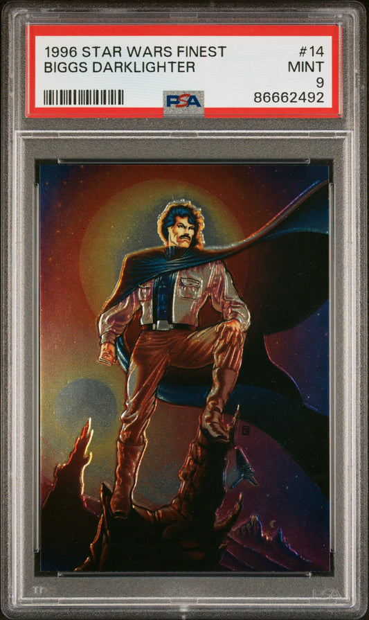 1996 STAR WARS FINEST BIGGS DARKLIGHTER  #14 - PSA 9