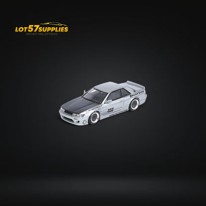 Inno64 Nissan Silvia S13 (V1) Pandem Rocket Bunny in Silver 1:64