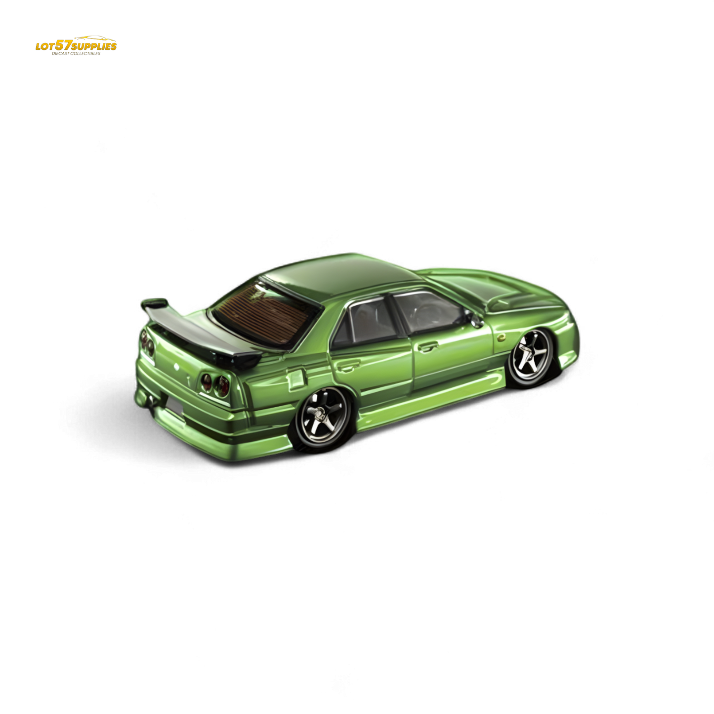 Mortal ER34 SKYLINE URAS Transparent Metallic Green 1:64