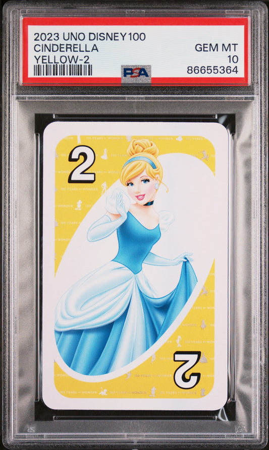2023 UNO DISNEY 100 CINDERELLA YELLOW 2 PSA 10