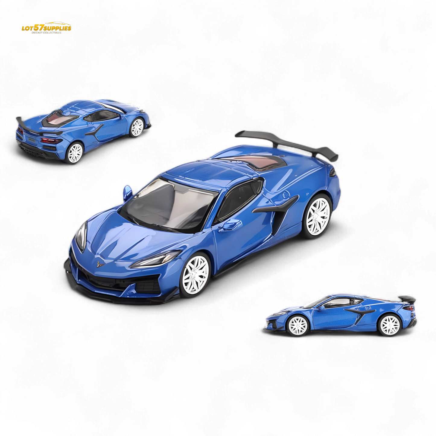 Mini-GT Chevrolet Corvette Z06 2023 Elkhart Lake Blue Metallic #892 1:64