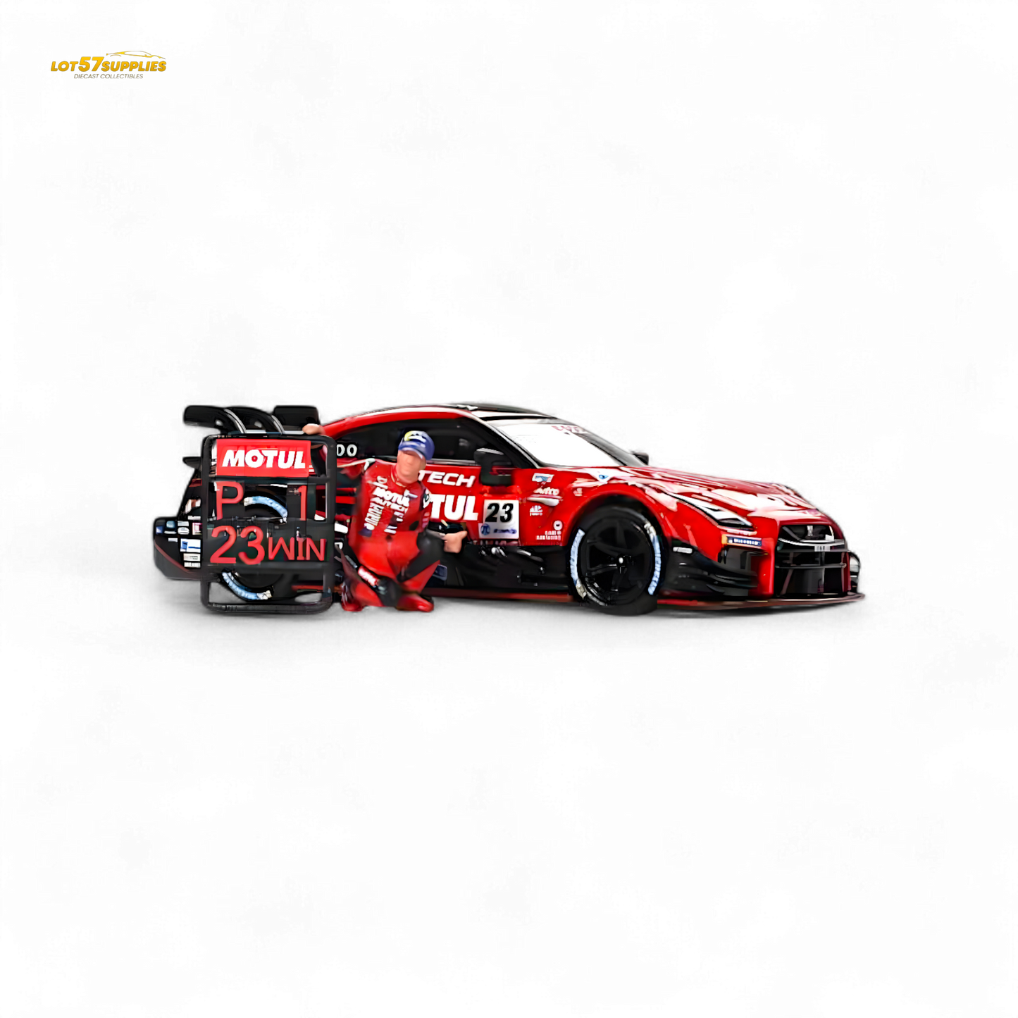 Mini-GT Nissan GT-R Nismo #23 "MOTUL AUTECH GT-T 2021" w/ Figure #875 1:64