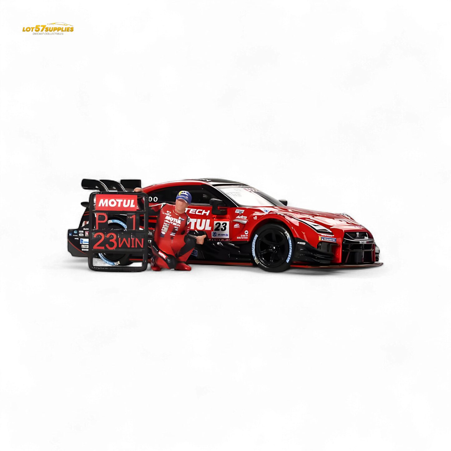 Mini-GT Nissan GT-R Nismo #23 "MOTUL AUTECH GT-T 2021" w/ Figure #875 1:64